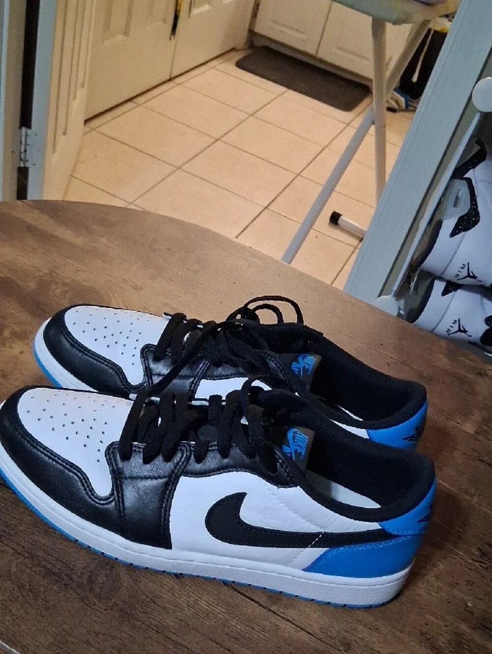 Jordan Men’s Low-Top Sneakers - Black White Blue